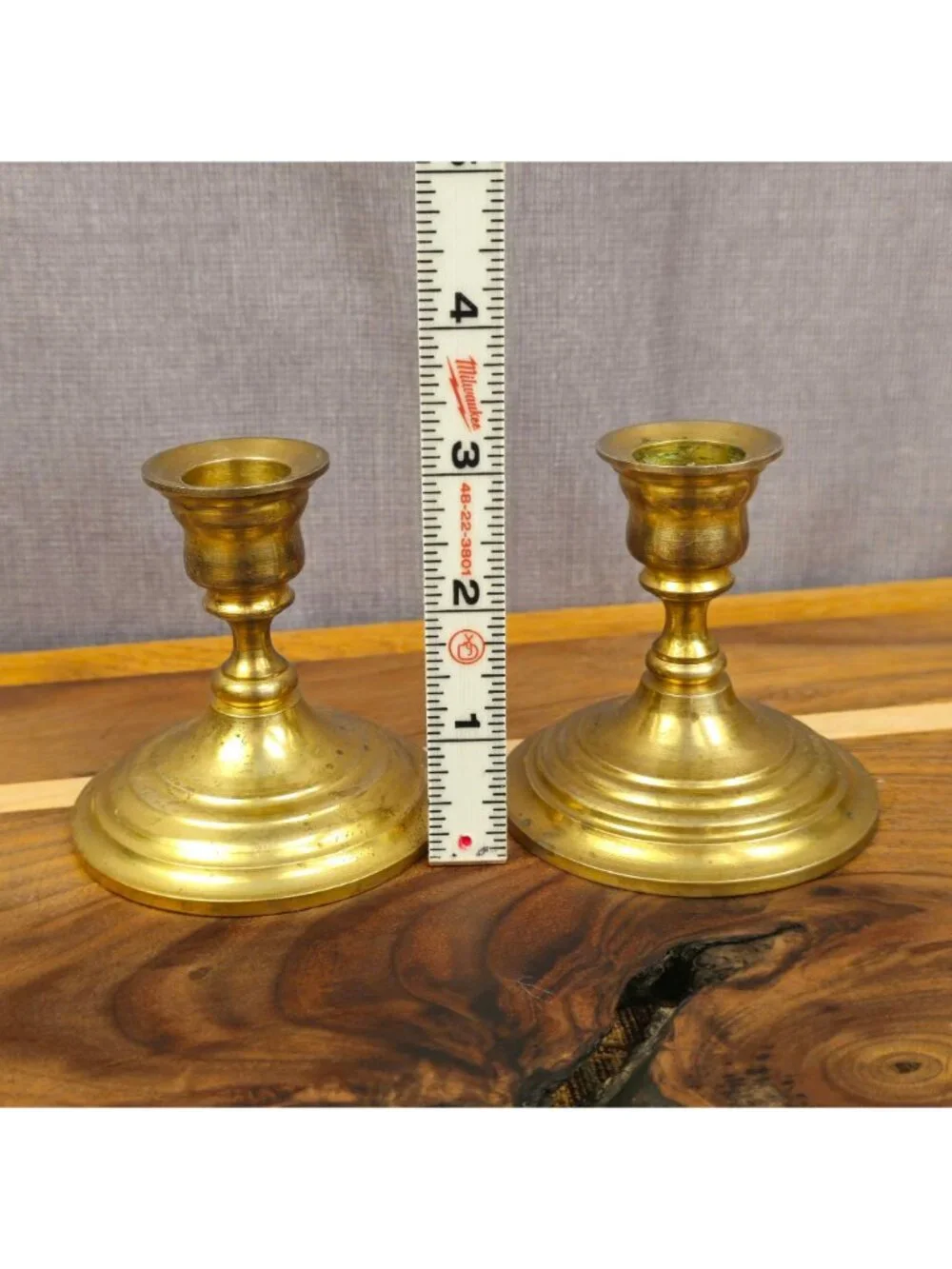 Vintage Brass Candle Holders 3